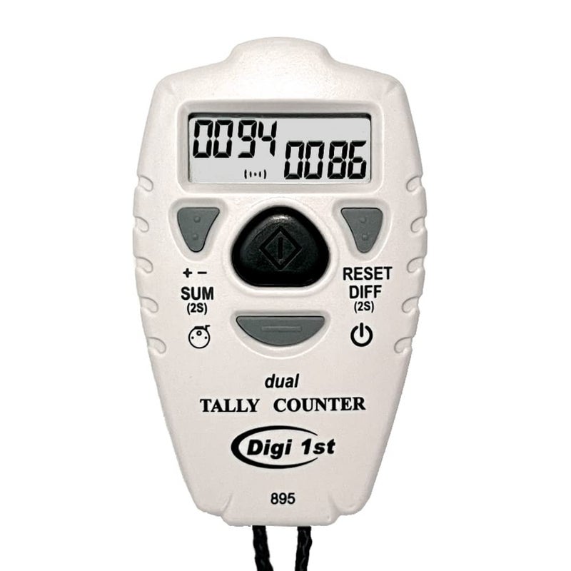 Digi 1st TC-895 Digital Dual Tally Counter, Electronic Up Down Clicker Counter, Add/Subtract People Counter, Handheld Pitch Counter for Golf, Lap & Sports Games - Image 1